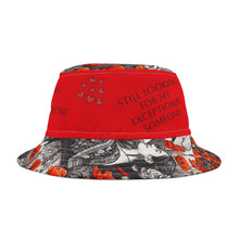 Load image into Gallery viewer, Bucket Hat (AOP) "Still looking" Red