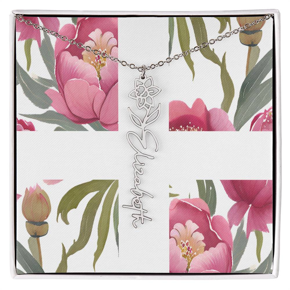 Blooming Name Necklace