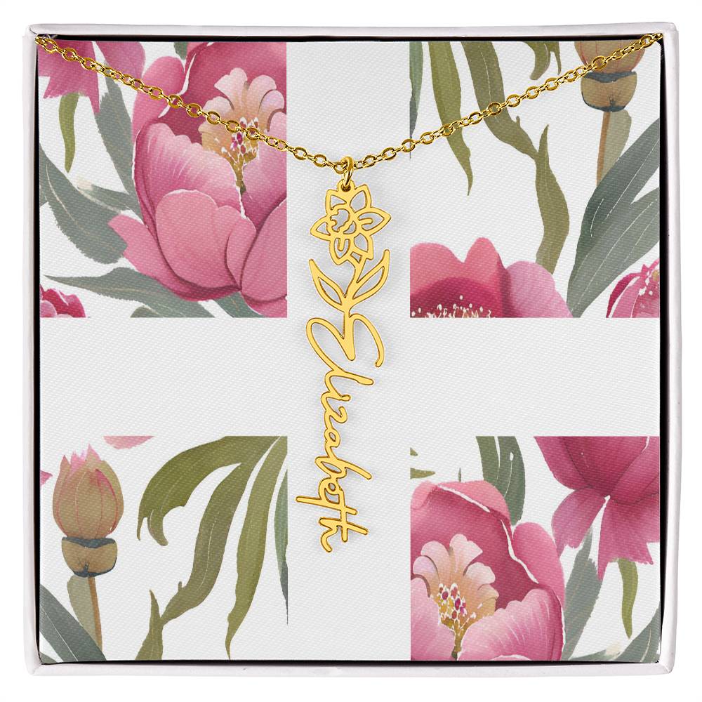 Blooming Name Necklace