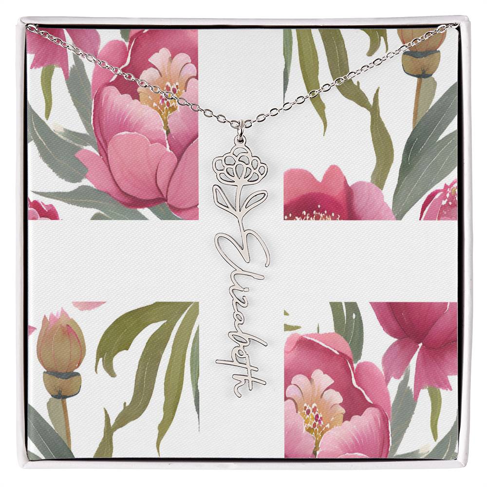 Blooming Name Necklace