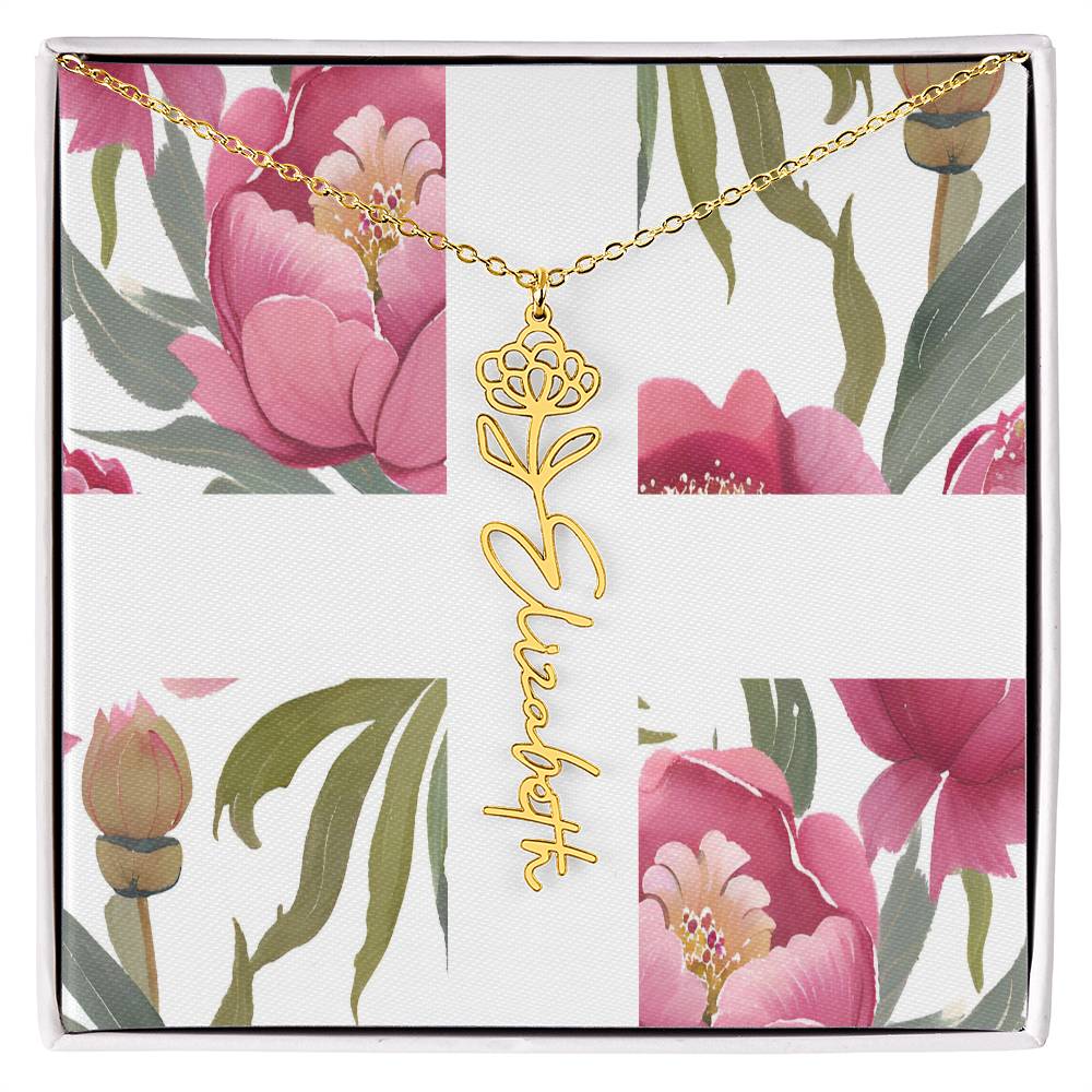 Blooming Name Necklace