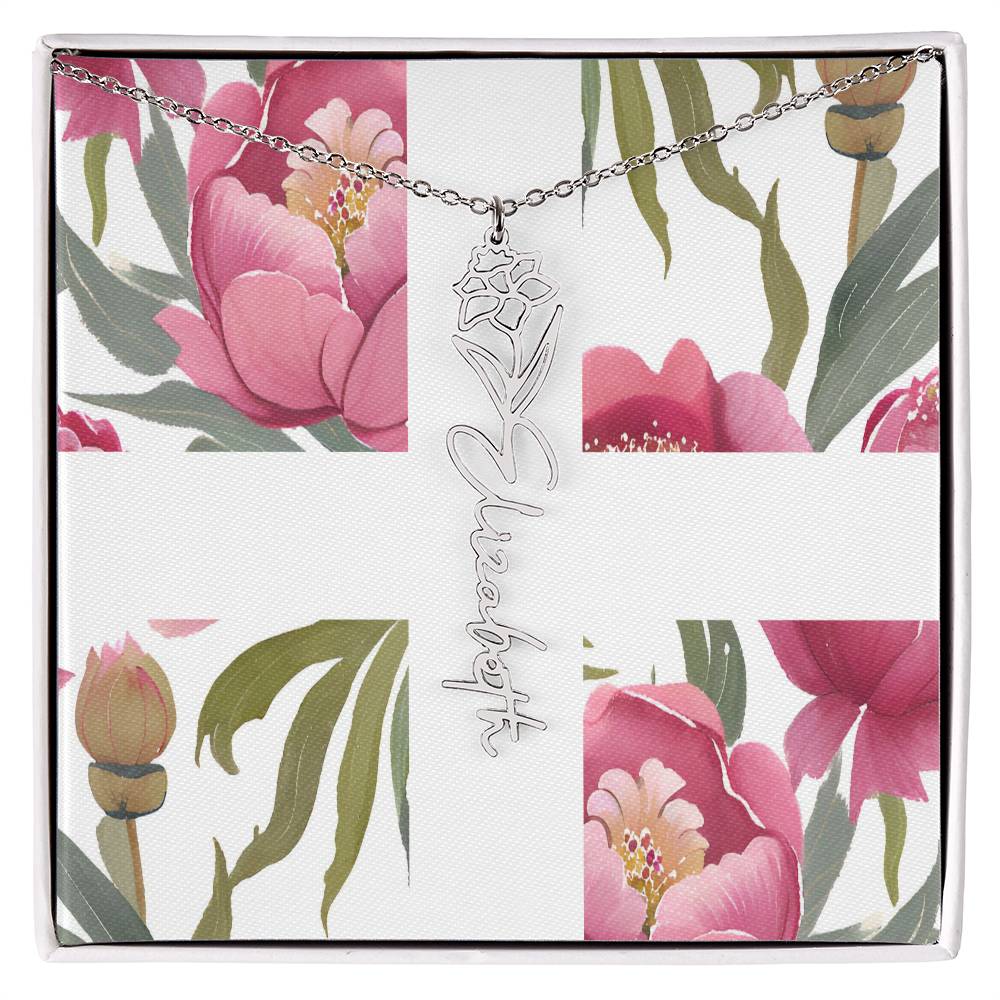 Blooming Name Necklace