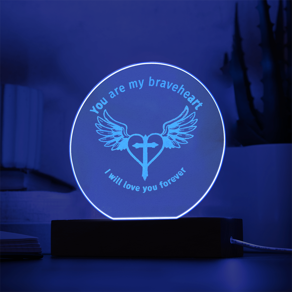 Braveheart Engraved Plaque Light