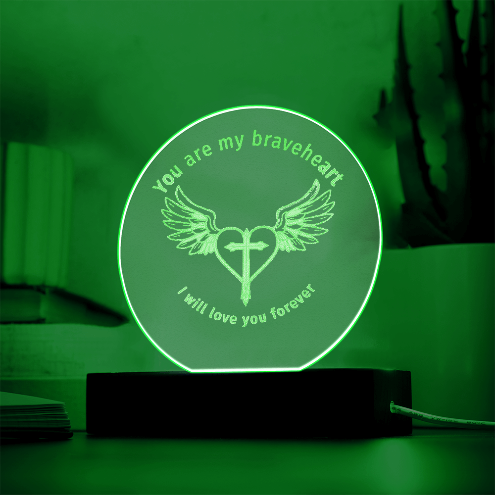 Braveheart Engraved Plaque Light