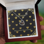 Congratulations Baby Feet in Heart Necklace