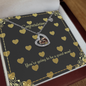 Congratulations Baby Feet in Heart Necklace