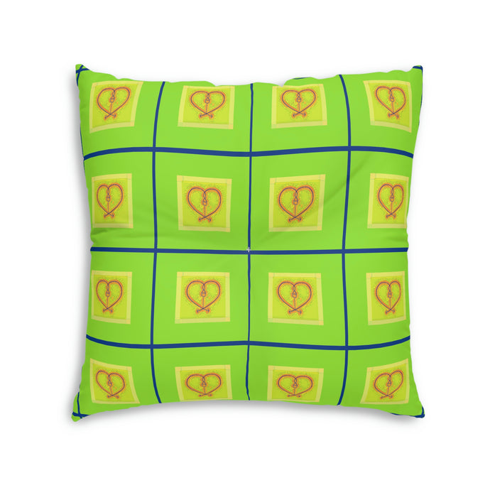 Heart of Spring Tufted Square Floor Pillow