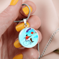 Basketball January Collage Necklace