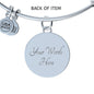 Angel White Round Pendant Bangle