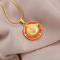 Certified Best Mom Award Red Necklace