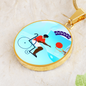 Basketball January Collage Necklace
