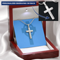 Cross Necklace 18 -22 inch snake chain