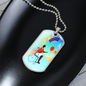 Basketball February Collage Necklace
