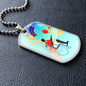 Basketball February Collage Necklace