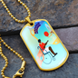 Basketball February Collage Necklace