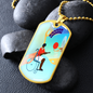 Basketball February Collage Necklace