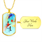Basketball February Collage Necklace