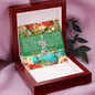 Christmas themed The Longest Distance Hug Necklace
