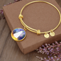 Angel White Round Pendant Bangle