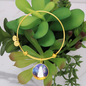 Angel White Round Pendant Bangle