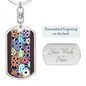 DAD Neon with Gears Keychain