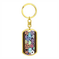 DAD Neon with Gears Keychain