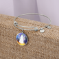 Angel White Round Pendant Bangle