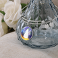Angel White Round Pendant Bangle
