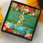 Christmas themed The Longest Distance Hug Necklace