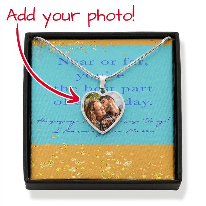 Add a Special Photo to our Near or Far Mother's Day Heart Necklace