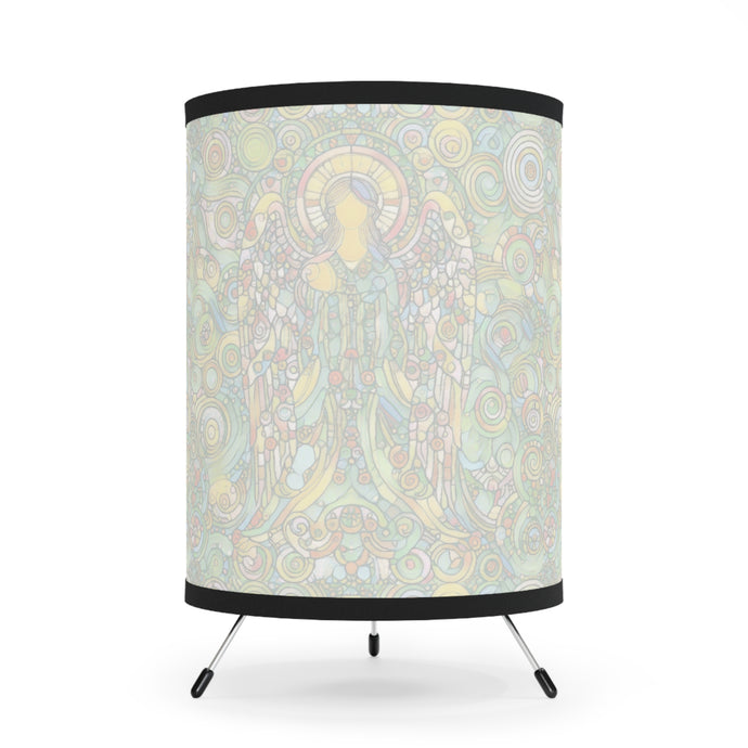 Lamp Elegant Tripod with Artistic Shade - I See Angels