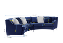 Load image into Gallery viewer, Velvet Curved Oversize Sofa for Living Room