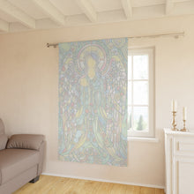 Load image into Gallery viewer, Stained Glass Angel Window Curtain – Ethereal Home Decor