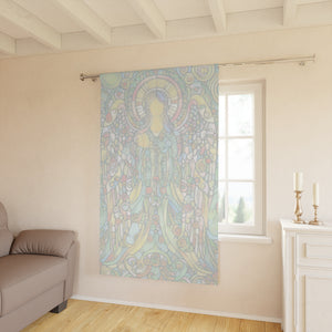 Stained Glass Angel Window Curtain – Ethereal Home Decor