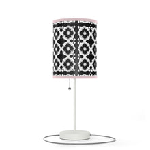 Load image into Gallery viewer, Lamp Stand, Morocan Tile Black and White Motif US/CA plug