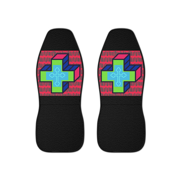 Car Seat Covers 1 Pair of Neon Rising design