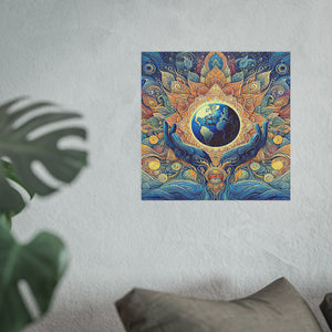 Gulf of Equity Earth-Inspired Satin and Archival Matte Poster - Vibrant Botanical Design for Home Decor