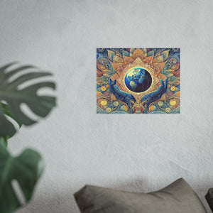 Gulf of Equity Earth-Inspired Satin and Archival Matte Poster - Vibrant Botanical Design for Home Decor