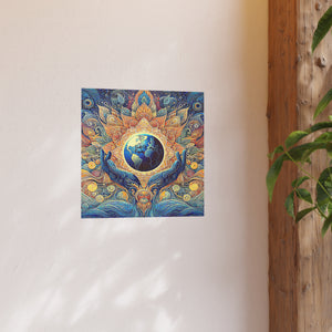Gulf of Equity Earth-Inspired Satin and Archival Matte Poster - Vibrant Botanical Design for Home Decor