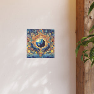 Gulf of Equity Earth-Inspired Satin and Archival Matte Poster - Vibrant Botanical Design for Home Decor
