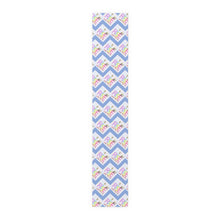 Load image into Gallery viewer, Table Runner Rise with Blue Zig Zag