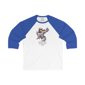 Anime Nurse 3/4 Sleeve Baseball Tee - Perfect for Healthcare Heroes