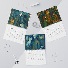 Load image into Gallery viewer, 2026 Illustrated Fantasy Wall Calendar – Whimsical Girl &amp; Animal Motif