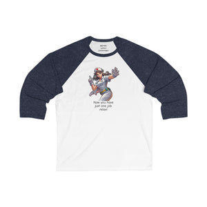 Anime Nurse 3/4 Sleeve Baseball Tee - Perfect for Healthcare Heroes