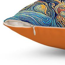 Load image into Gallery viewer, Mandala Earth Design Pillow - Bohemian Home Decor Cushion