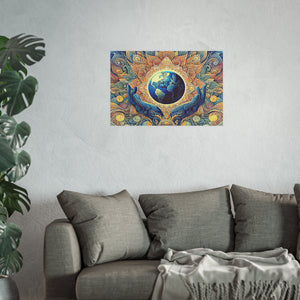 Gulf of Equity Earth-Inspired Satin and Archival Matte Poster - Vibrant Botanical Design for Home Decor