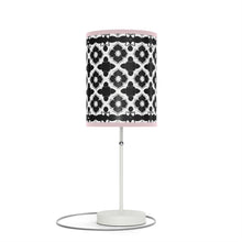 Load image into Gallery viewer, Lamp Stand, Morocan Tile Black and White Motif US/CA plug