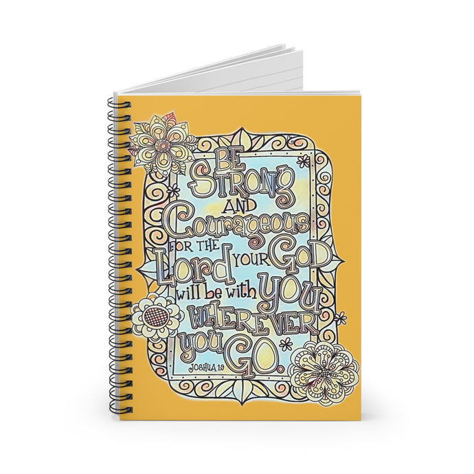 Spiral Notebook - Ruled Line Joshua 1:9