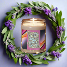 Load image into Gallery viewer, Scented Candle, White Sage and Lavender 9oz