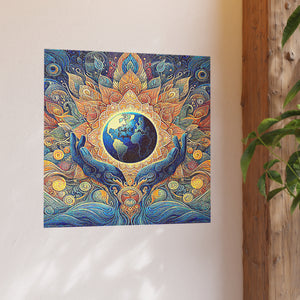 Gulf of Equity Earth-Inspired Satin and Archival Matte Poster - Vibrant Botanical Design for Home Decor